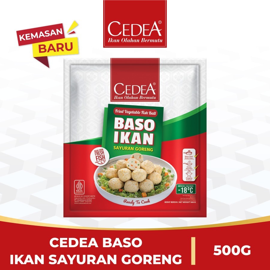 

CEDEA Baso Ikan Sayuran Goreng 500gr | Cedea Fried Vegetable Fish Ball