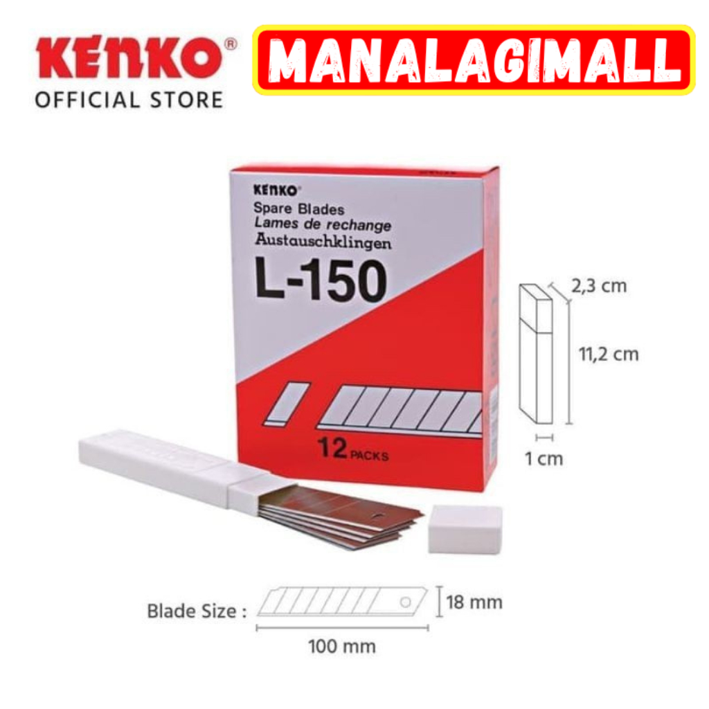 

Isi Cutter Kenko L-150 1 Box (Isi 12 Pack)