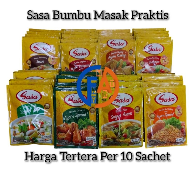 

Sasa Bumbu Masak Praktis 10 Sachet All Varian | Sasa Bumbu Racik Masak Instan Spesial Ayam Goreng Nasi Goreng Sayur Sop Sayur Asem Komplit