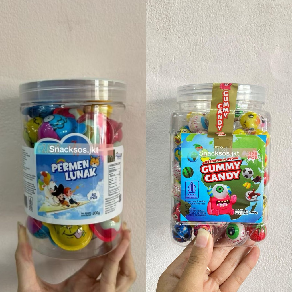 

[300gr] TYL Assorted Flavour Gummy Jelly Candy Korea - Permen Halal