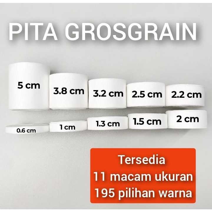 

1.3 cm - 20 yards - pita grosgrain | pita gretgret premium halus