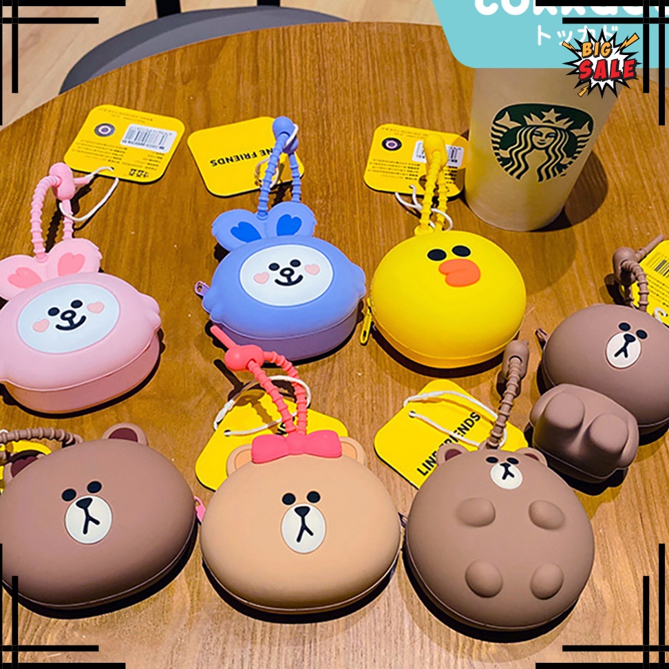 AWAS ADA TOKKADO Line Friends Coin Purse Dompet Koin Mini Cute Lucu Original