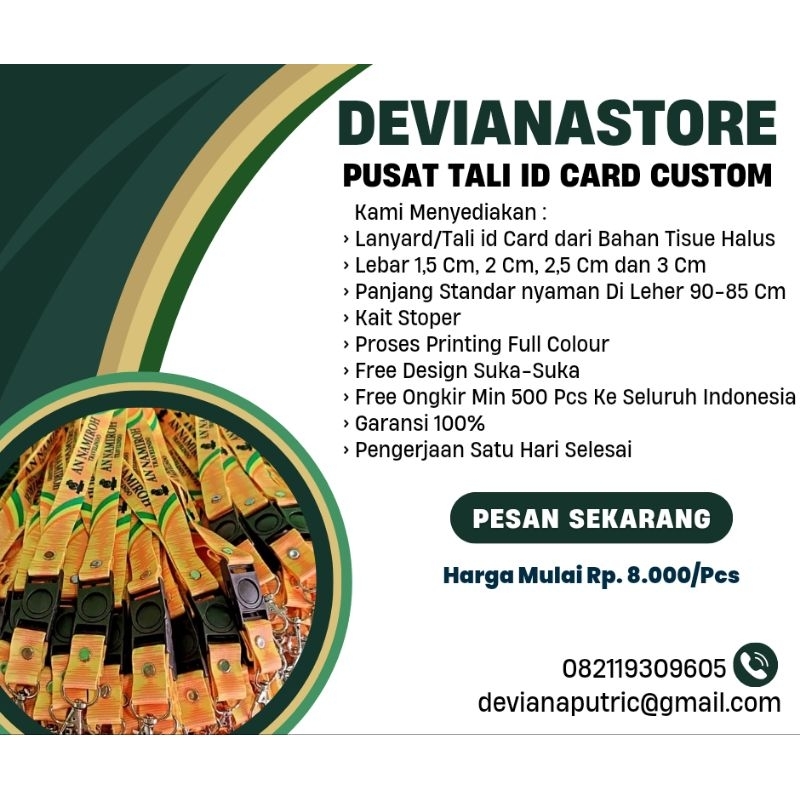 

Spesialis Pusat Percetakan Tali id Card Custom