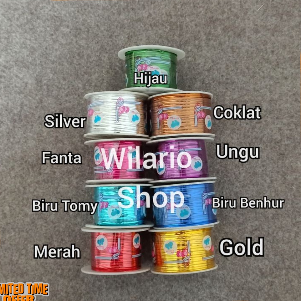 

BISA PITA KAWAT SOUVENIR 1 YARD PITA KAWAT METALIK KAWAT PENGIKAT SOUVENIR
