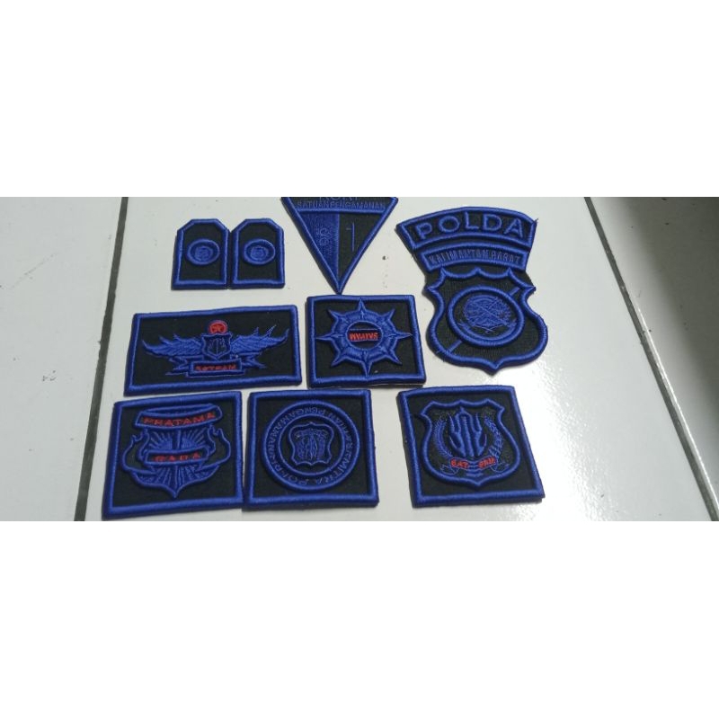 atribut satpam timbul terbaru warna biru