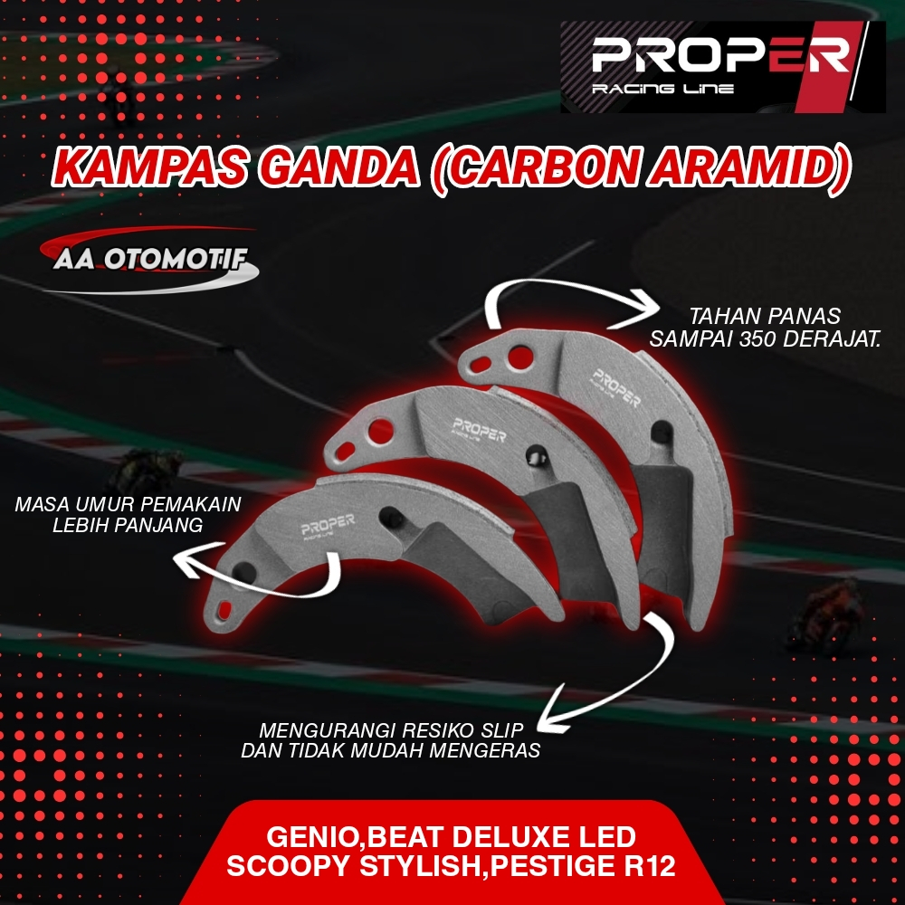 KAMPAS GANDA PROPER RACING LINE GENIO NEW BEAT DELUXE LED SCOOPY STYLISH PRESTIGE NEW BEAT STREET 20
