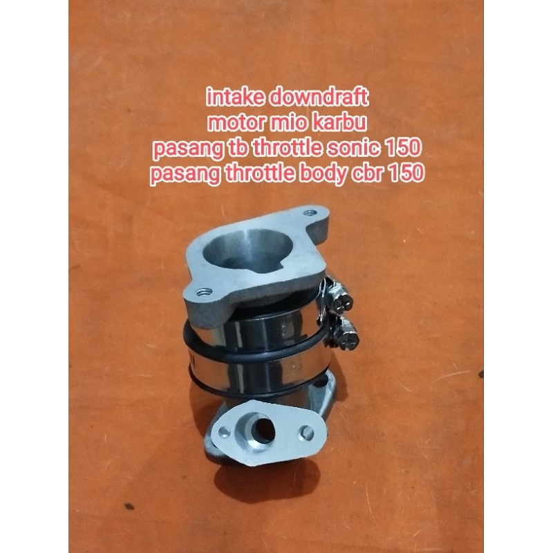 intake downdraft mio karbu pasang tb sonic , cbr 150