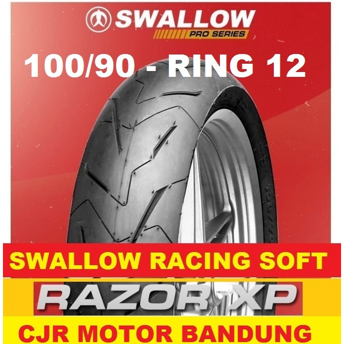 BAN RACING RING 12 SWALLOW RAZOR XP SB148 100/90-12 BAN DEPAN NEW SCOOPY, GENIO, FREE GO, VESPA MATI