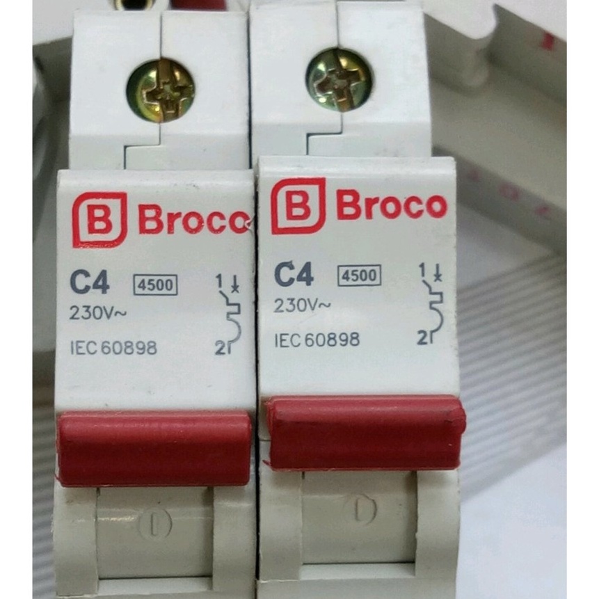 Wah MCB BROCO 4 Ampere MCB 1Pas 1Phase 1P  4A