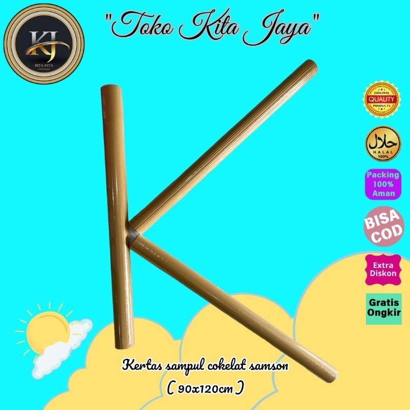 

Kertas coklat samson 90 x120cm ( 10 lembar)