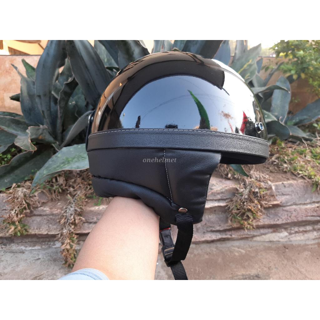 RK Helm chip hitam polos-helm chip vintage-helm custom onehelmet