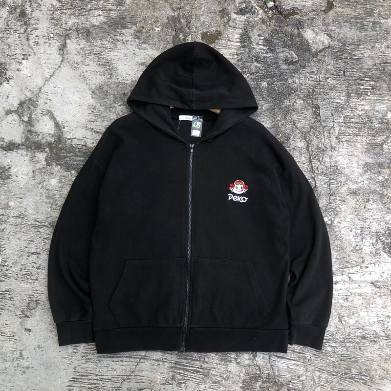 jaket jumper jemper Zip hoodie yedang hitam logp bordir #dst1 original brand asli ori murah