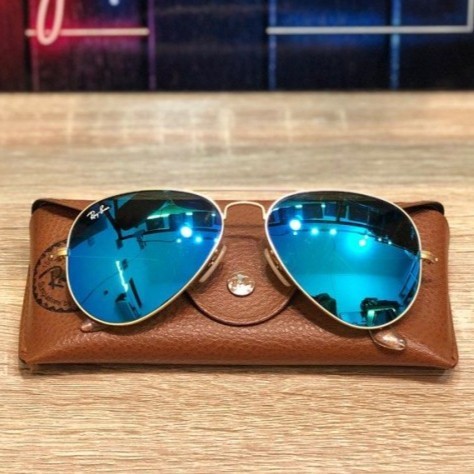 KACAMATA RAYBAN AVIATOR 3025 MIRROR BLUE SECOND ORIGINAL