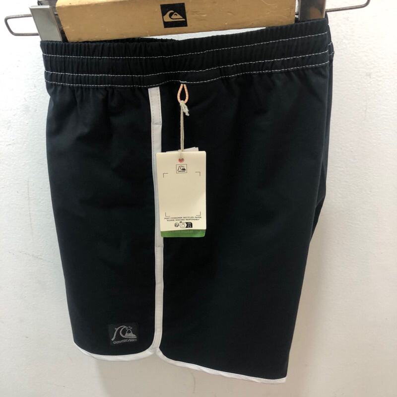 celana pendek pria quiksilver original original scallop volly 17nb blak new