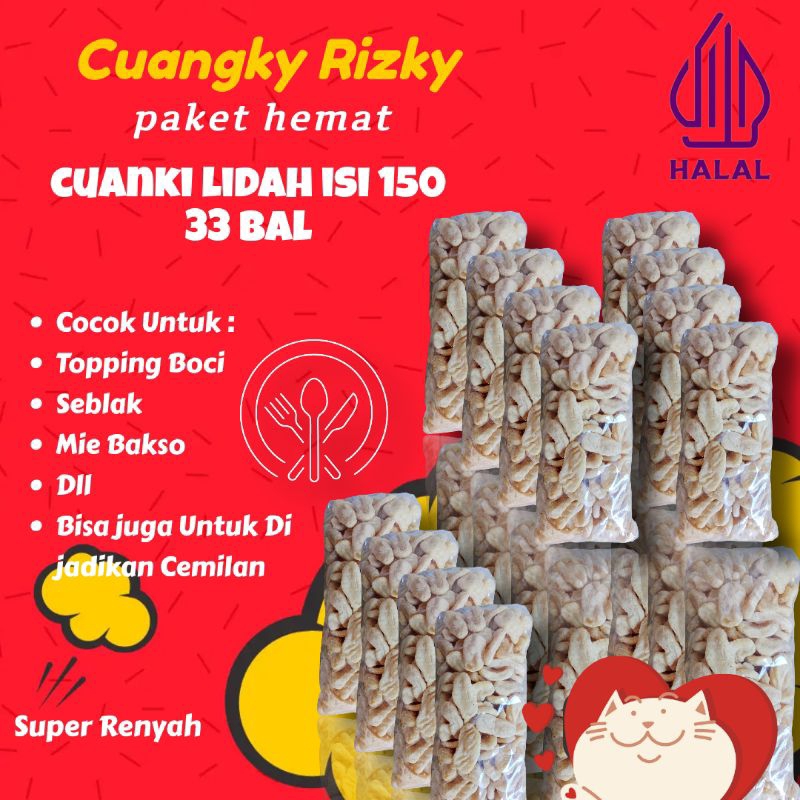 

PAKET MURAH 30 Ball Cuanki lidah isi 150