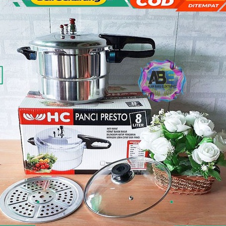KP8 Panci Presto Viral  Panci Presto 8 Liter HCM HAPPY Wajan Presto Kokoh Bisa Penanak Nasi Dan Meng