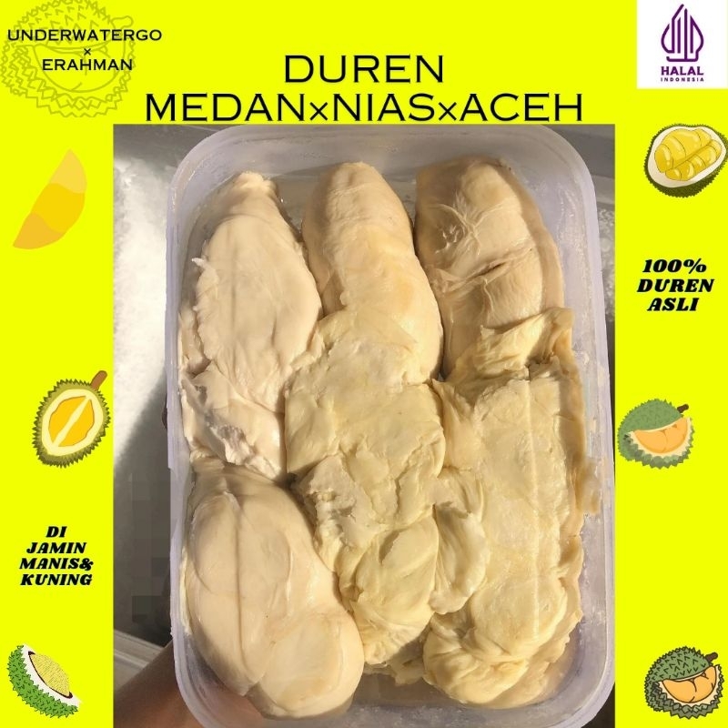 

DURIAN MEDAN SUPER PREMIUM DURPAS MEDAN MANIS LEGIT BERAT 500GRAM