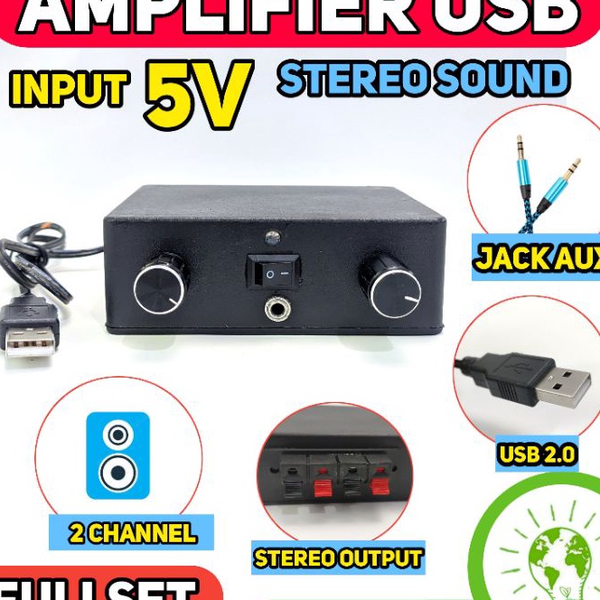 KF7 amplifier rakitan 5V stereo 2 channel