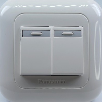 KF7 Saklar sakelar seri double 2 tombol lampu IB panasonic tanam