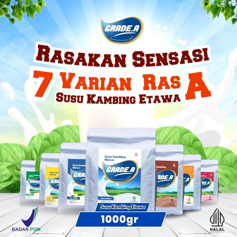 

[BPOM] Susu Kambing Etawa Grade A 1000gr - Solusi Atasi Nyeri Sendi, Asam Urat, Rematik, Masalah Pernafasan & Nutrisi Tulang