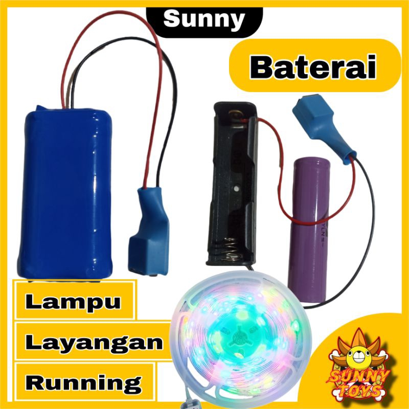 Holder Batre Lampu Layangan Running / Kotak Baterai Lampu Layangan Running Cas Tempat Batre Lampu La