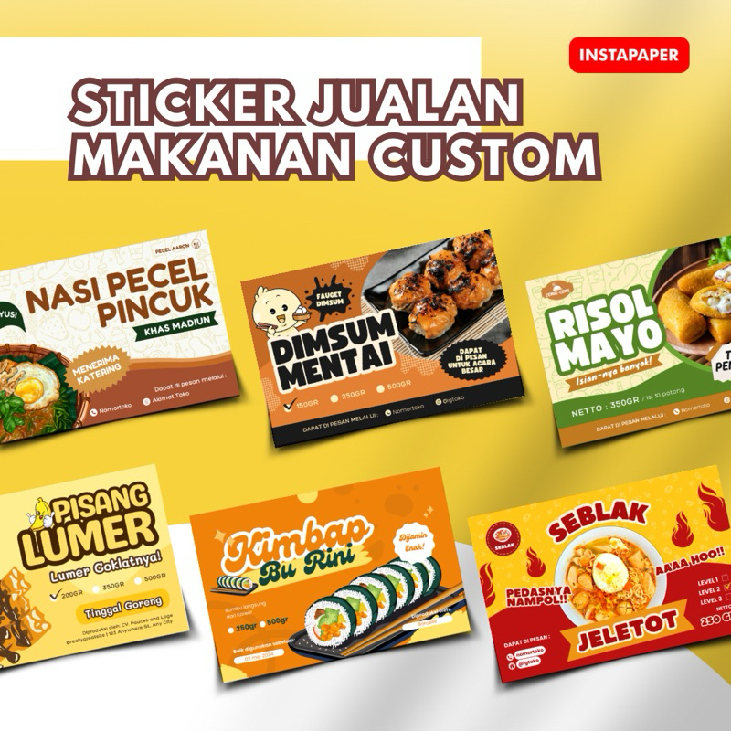 

Stiker Custom Styrofoam / Nasi kotak Jualan Makanan