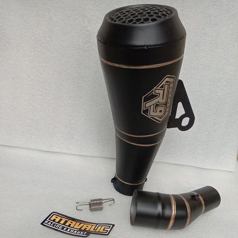 knalpot racing R9 GP series BLACK NINJA 250RR MONO NINJA 250FI NINJA 250FI OLD Z250 CBR 250R CBU THA