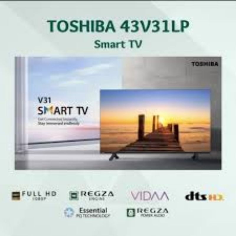 LED TV TOSHIBA 43V31LP SMART TV  UKURAN 43 INCH /LED TOSHIBA ANDROID TV 43v35KP UKURAN 43INCHI GARAN