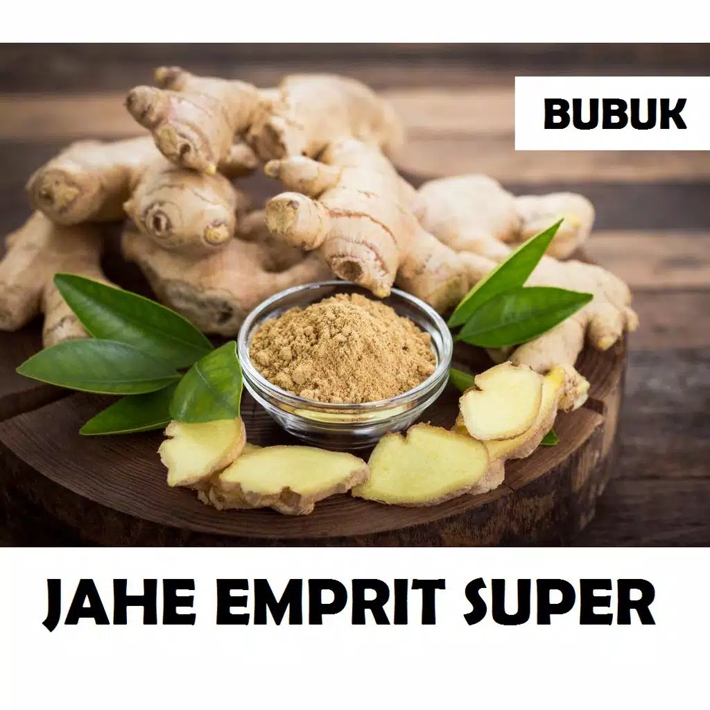 

✔100% ORIGINAL JAHE EMPRIT BUBUK/TANPA GULA/ Jahe Bubuk Murni 100% / Rempah / Ginger