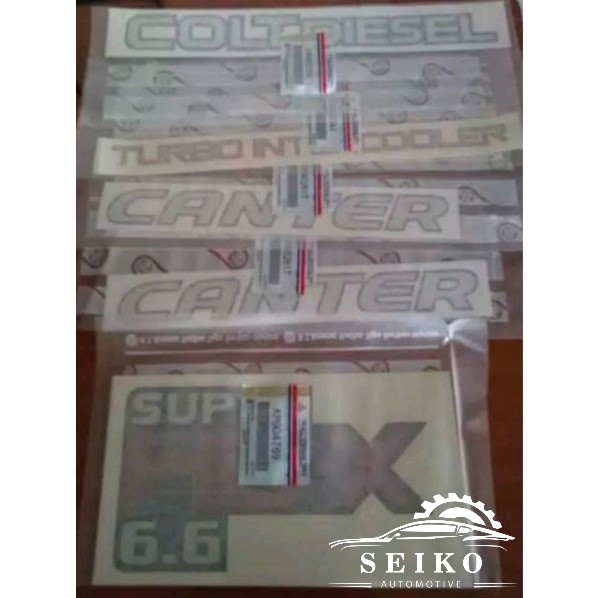 Stiker Mitsubishi Canter Super HDX Orisinil (SET)
