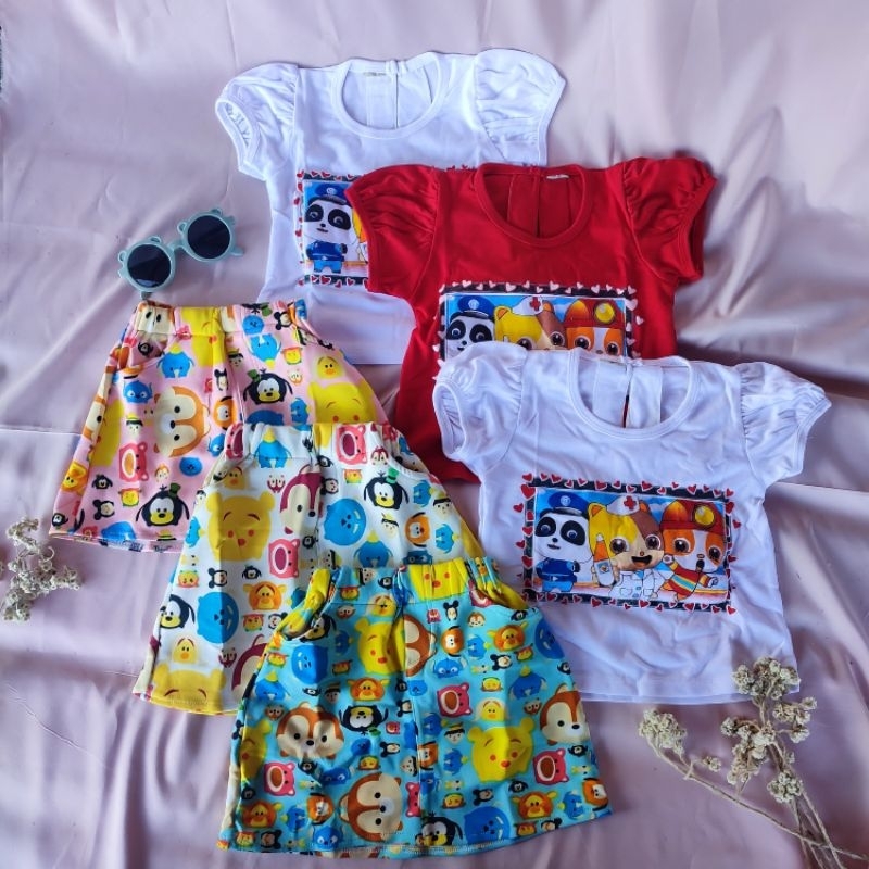 kadobayikids baju bayi gemes baju anak perempuan rok sepan kartun baju anak perempuan usia 6 bulan s