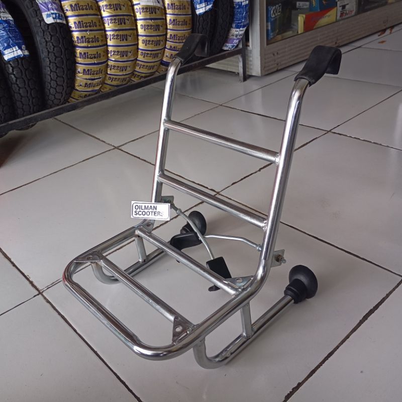 FRONTACK VESPA MODEL PORTADOR CHROME RAK DEPAN VESPA PORTADOR RAK DEPAN VESPA KLASIK RAK DEPAN SUPER