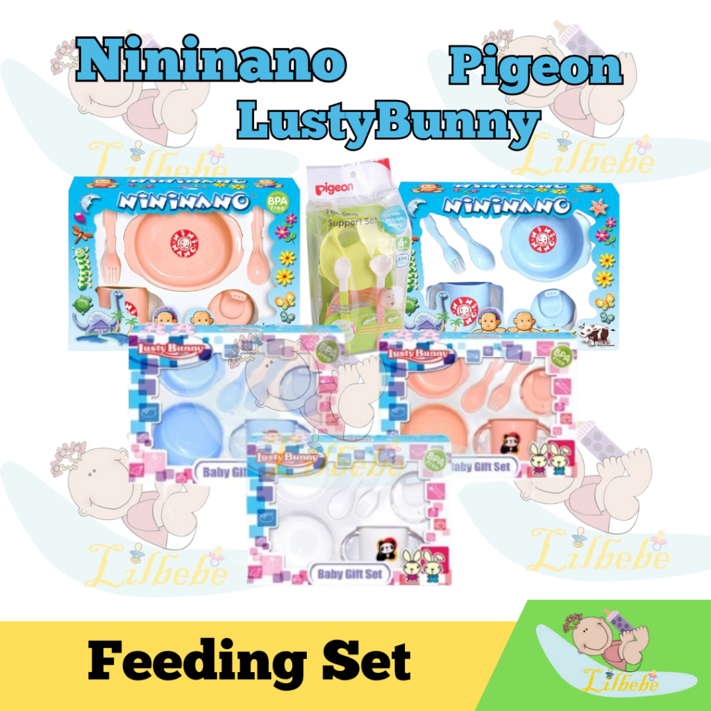 *ON SALE*Perlengkapan Makan Bayi Saringan MPASI | Nininano Feeding Set | LustyBunny Feeding Set | Pi