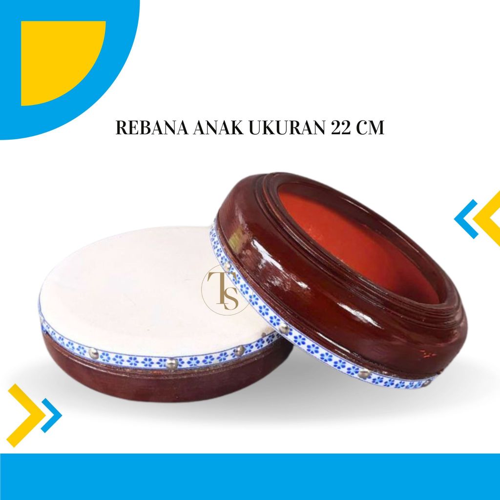 alat hadroh rebana hadroh tam kulit ukuran 22 cm  tung tam tam gandengan bass rebana hadroh