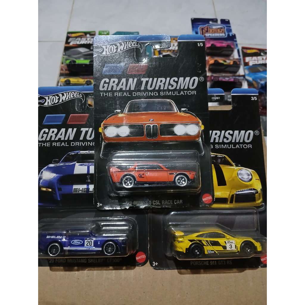 Hot Wheels Gran Turismo - Porsche, Ford Mustang, BMW
