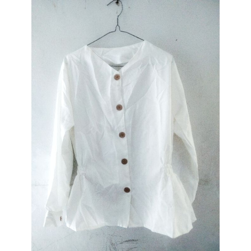 Blouse Polos Preloved warna Putih