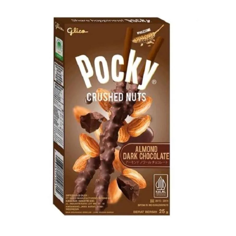 

POCKY CRUSHED DARK ALMOND CHOCOLATE 25GR /PCK