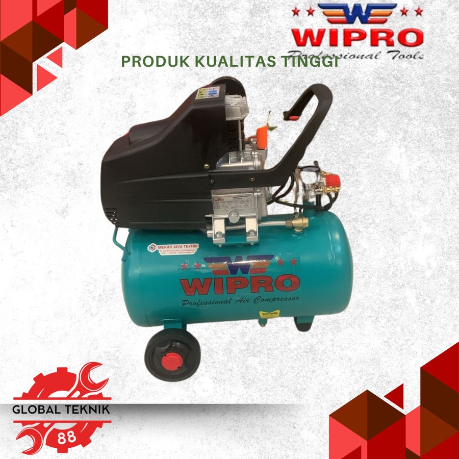 Kompresor WIPRO GEMINI-240 1HP 24 Liter 750 Watt 8 Bar 2 Pole - Kompresor Direct 1HP WIPRO Gemini 24