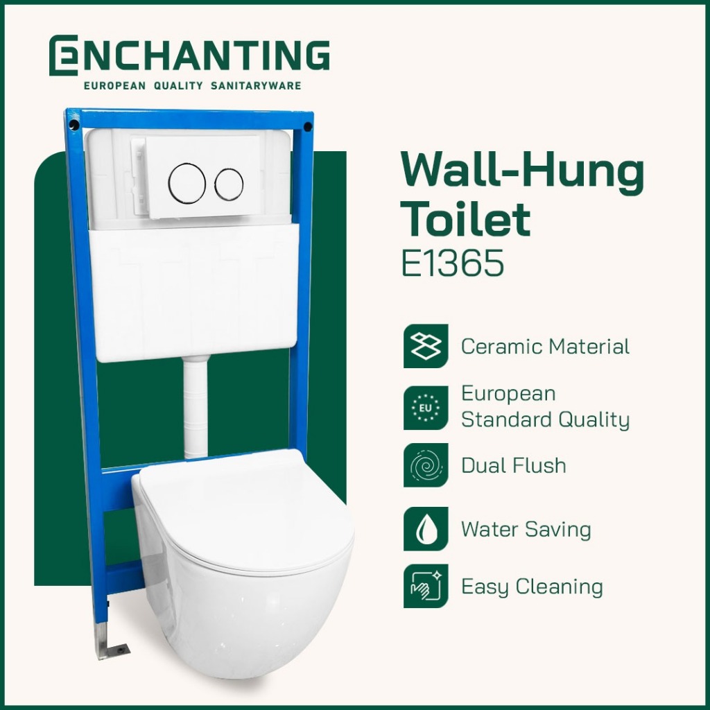 Wall Hung Toilet / Kloset Duduk Gantung Europe Enchanting E1365  (Kurir Toko Khusus Area Tertentu)