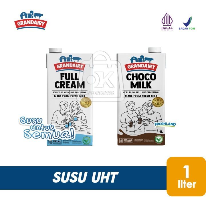 

Grandairy Susu UHT 1 Liter (Choco/Full Cream)