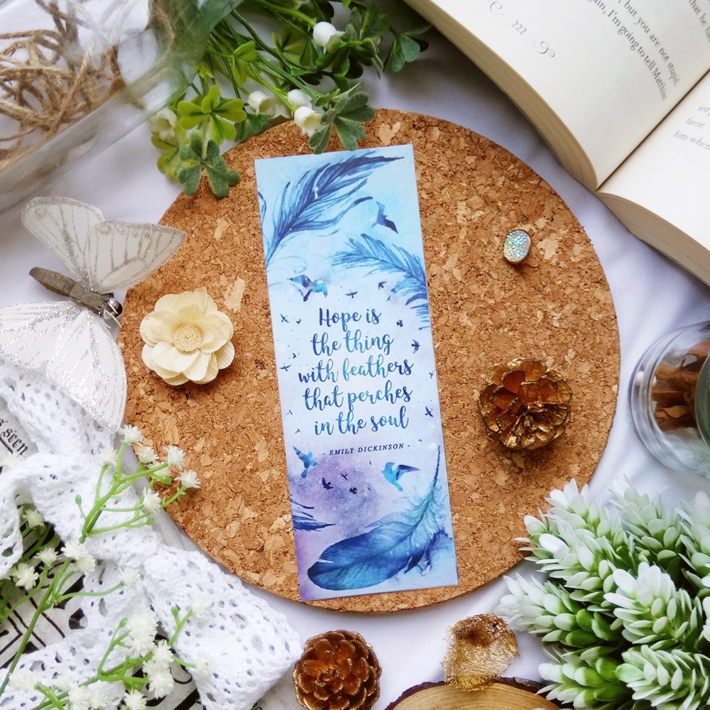 

Hope is the thing - bookmark / postcard