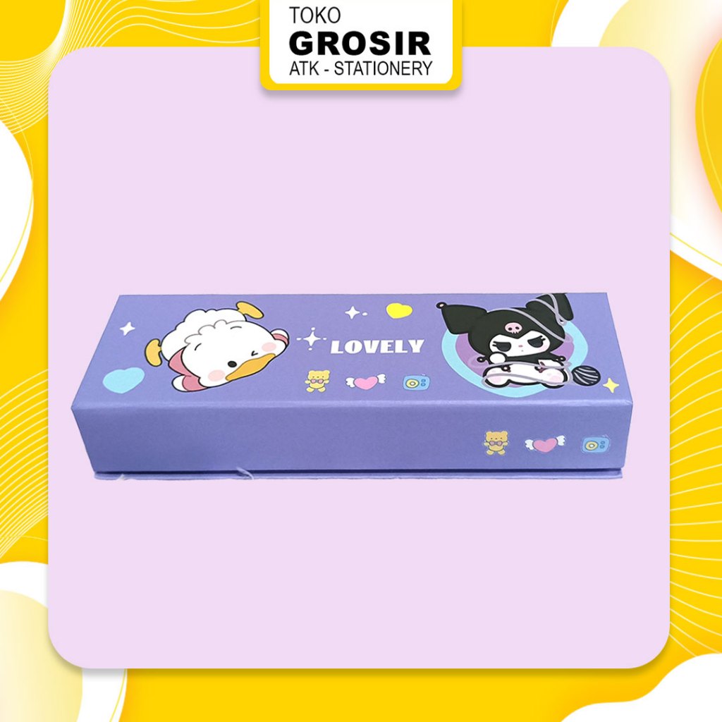 

Pencil Box D2109 / Tempat Pensil Kotak Lovely Kuromi My Melody / Ungu Pink Series / Tepak Gemas Muat Banyak Alat Tulis