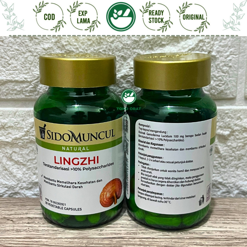 SIDOMUNCUL LINGZHI 30 KAPSUL TUMOR KANKER GULA DARAH KOLESTROL LINGCHI LING ZHI LING CHI JAMUR SIDO 