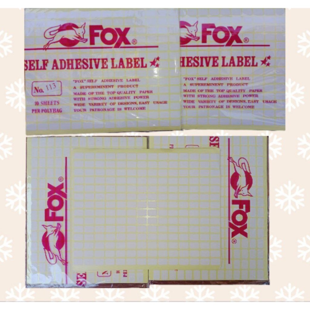 

dhio1-Kertas / Label Stiker Fox No. 113 uk. 9 x 13 mm (Persegi Panjang)