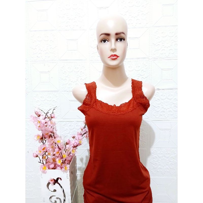 Tangtop RENDA Wanita dewasa Standar L fit XL | Singlet Wanita Renda | Kaos dalam wanita dewasa | Dal