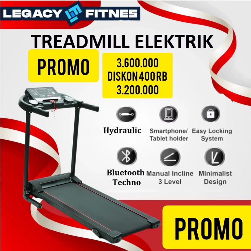 Treadmill Elektrik Low watt Mecca Legacy Fitnes