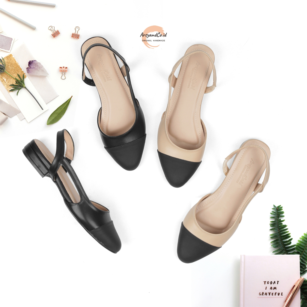 Arsy Sendal Flat Sepatu Flat Tali Nyaman | Sepatu Wanita Mary Jane Flat Shoes Mules Wanita Elizabeth