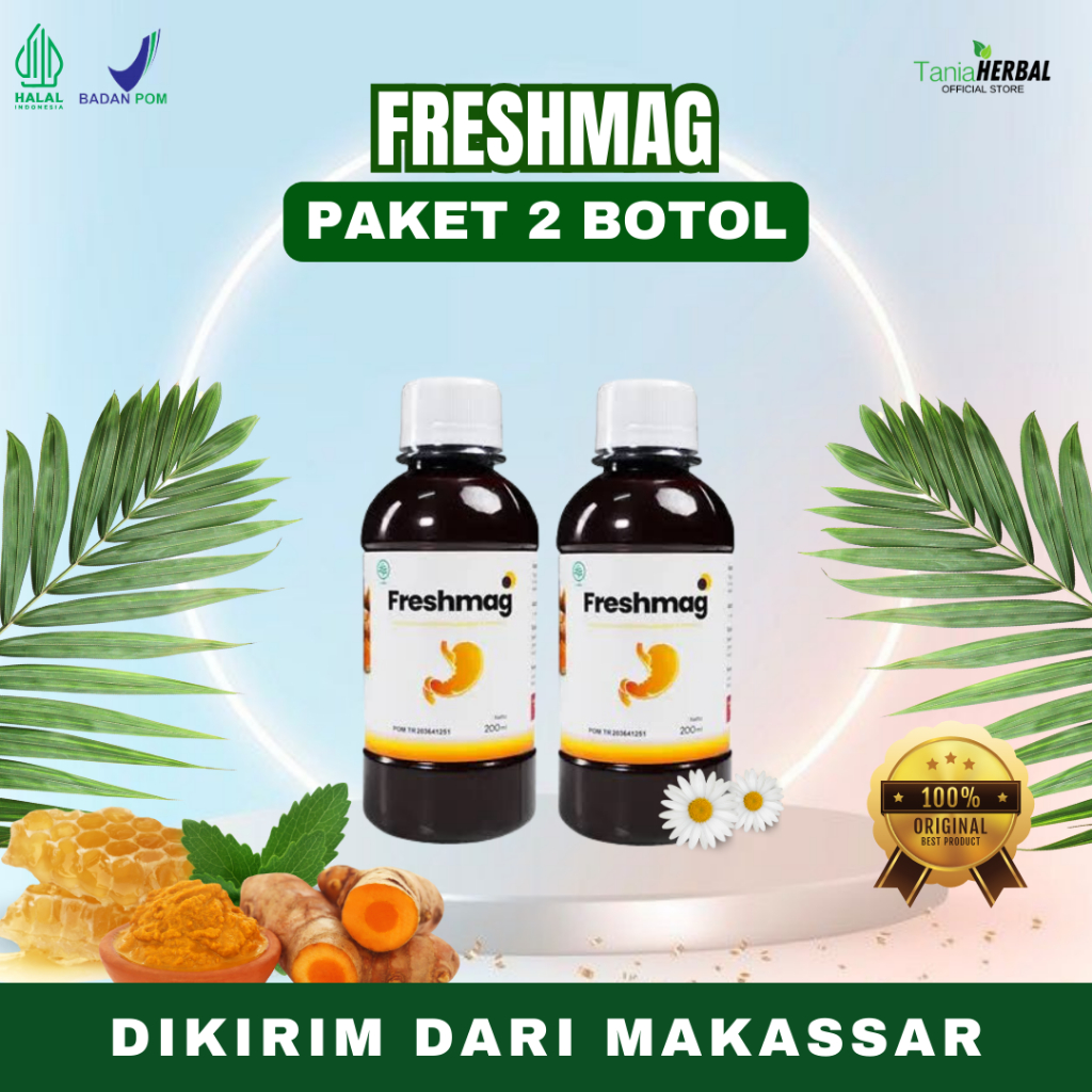 

[PAKET 2 BOTOL] FRESHMAG - Madu Herbal Alami Solusi Cepat Atasi Maag & Asam Lambung Masalah Asam Lambung Dikirim Dari Makassar