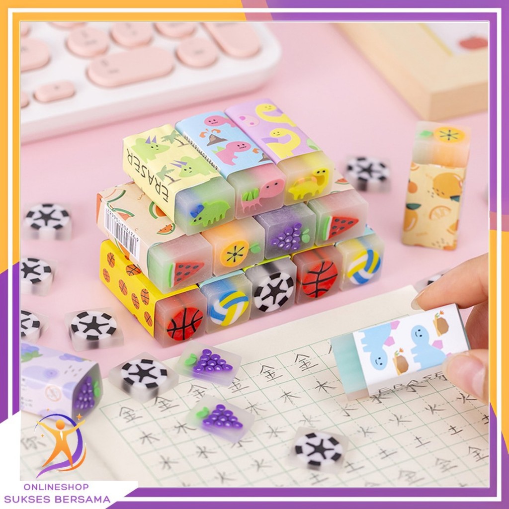 

OSB Penghapus Pensil Motif Buah Fruits Eraser Penghapus Karakter Dinosaurus Sweet Eraser Anak Sekolah Karakter Dino Hapusan Sekolah Korean Style t
