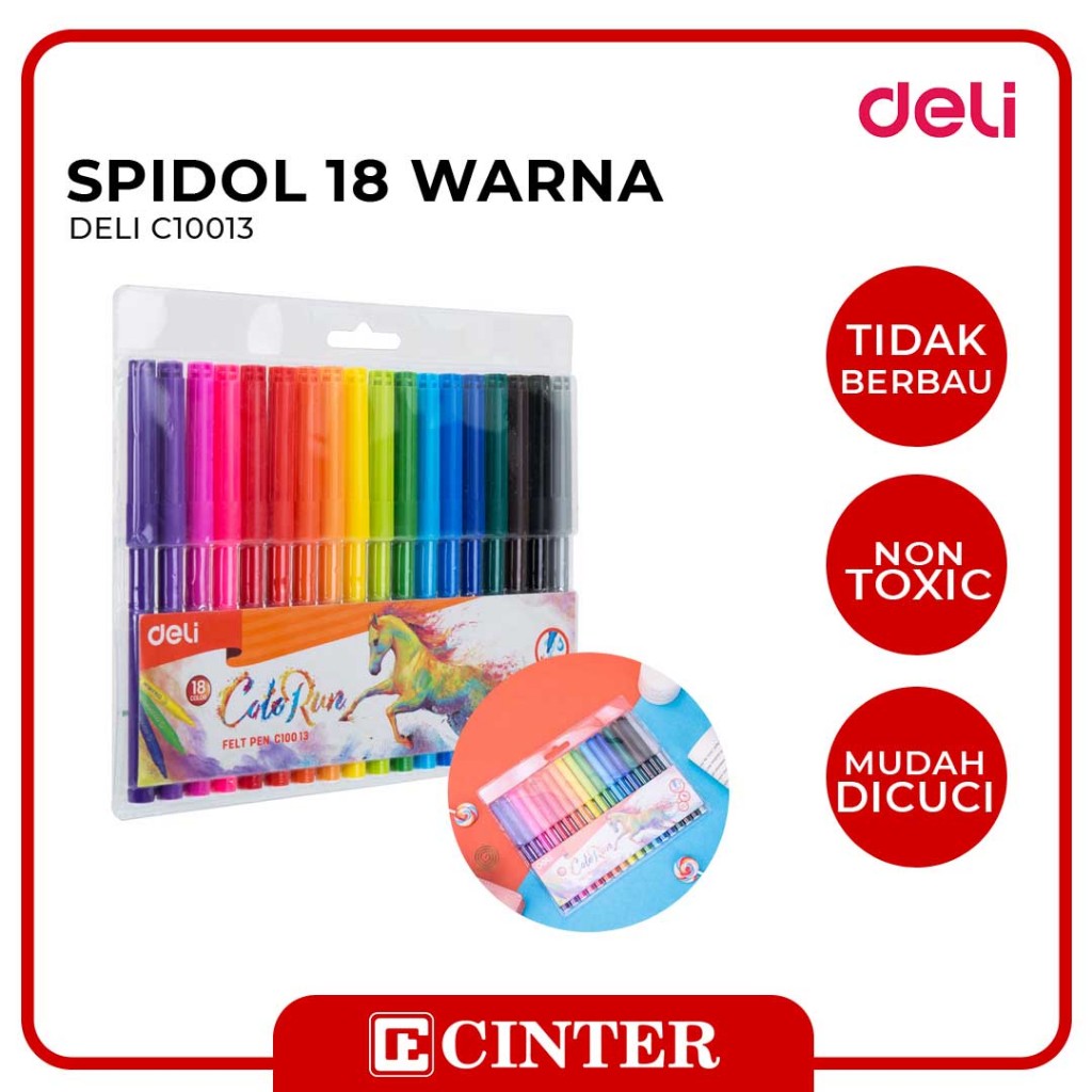 

DELI - PEWARNA AIR / SPIDOL WARNA / PEWARNA SPIDOL / FELT PEN COLORUN C10013 18 WRN